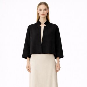 Anthropologie Black Cape Jacket sweater knit large